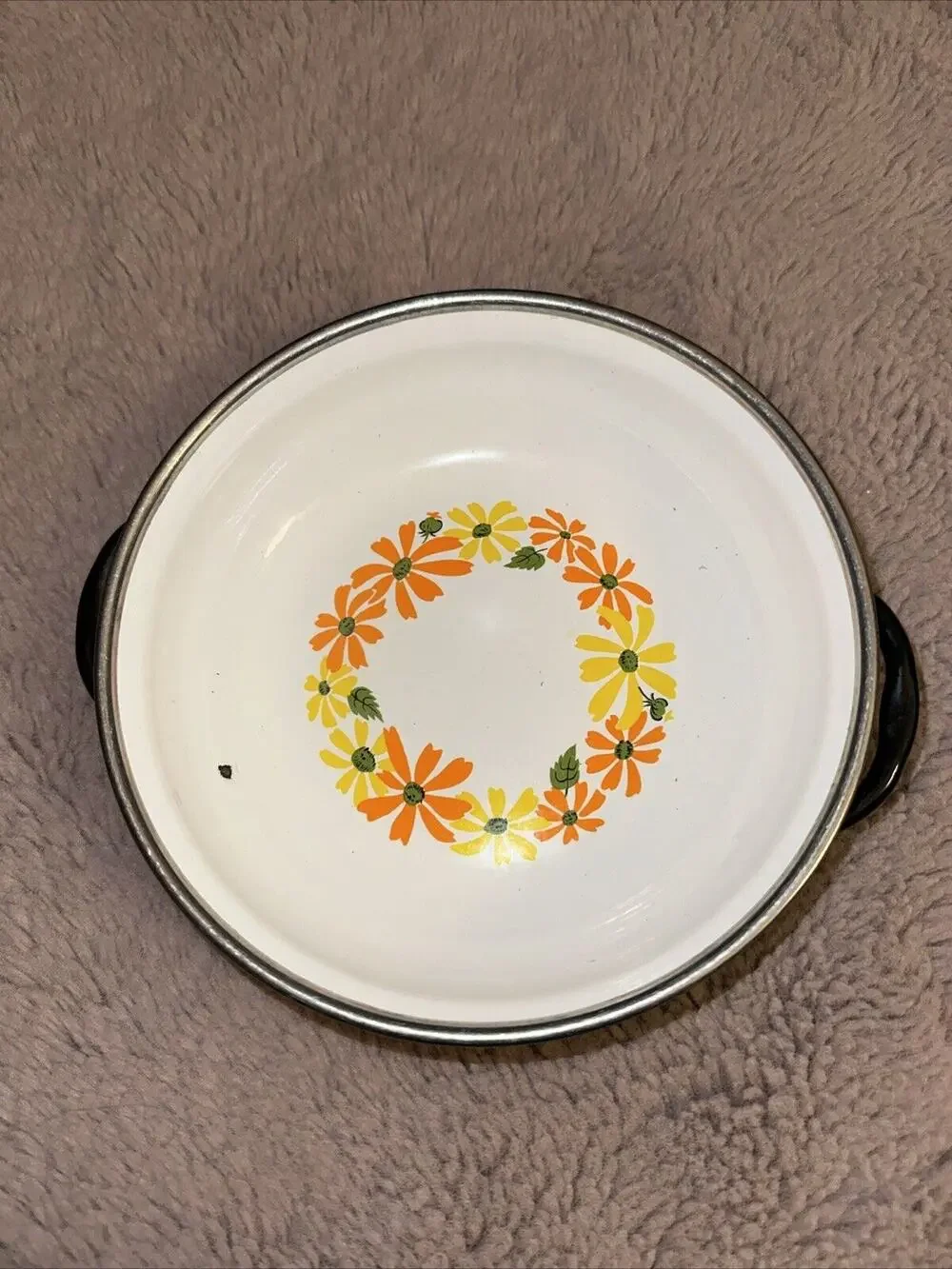 Vtg Echo Country Garden Italy Bowl Casserole Mid Century Decorative Dish Bowl